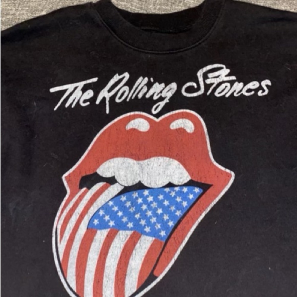Rollong stones croped crewneck!! 🇺🇸😍